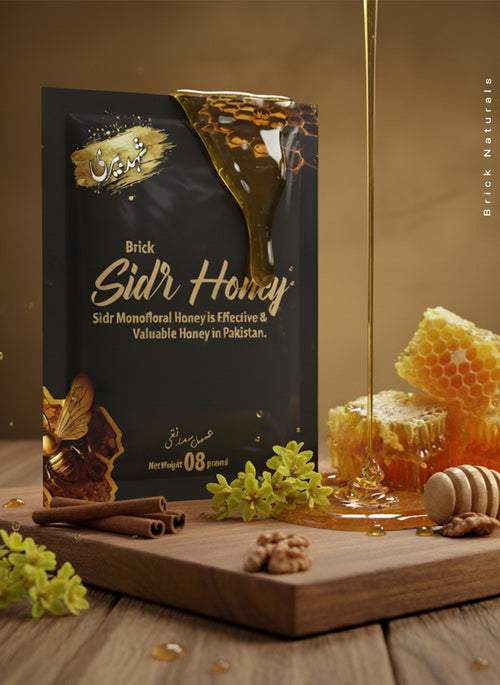 Monofloral Sidr Honey Sachet - 8g خالص بیری کا شہد، ساشے پیک