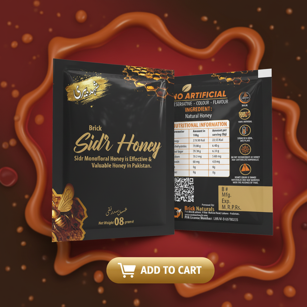 Monofloral Sidr Honey Sachet - 8g خالص بیری کا شہد، ساشے پیک