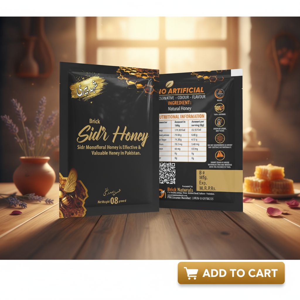 Monofloral Sidr Honey Sachet - 8g خالص بیری کا شہد، ساشے پیک
