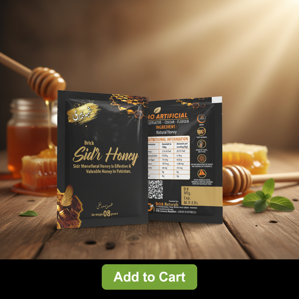 Monofloral Sidr Honey Sachet - 8g خالص بیری کا شہد، ساشے پیک