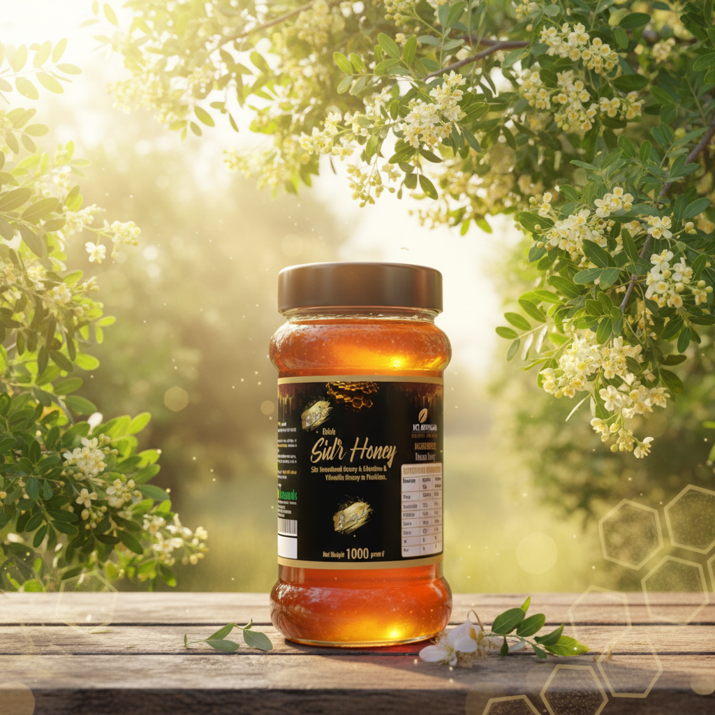 Monofloral Sidr Honey - 1000g خالص بیری کا شہد، ایک کلو گرام